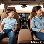 타타 사파리와 쉐보레 트래버스 비교 - **Prompt:** A luxurious and spacious interior shot of the Chevrolet Traverse 2025, from a slightly e...